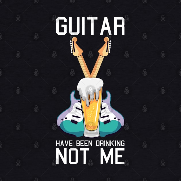 Funny Electric Guitar Graphic Design and Beer Guitarist by Riffize